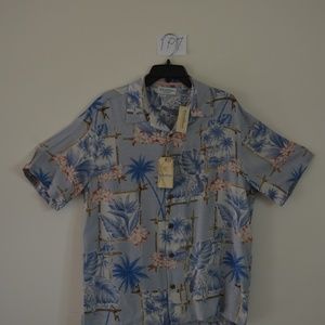 Mens New SS button down Caribbean Shirt